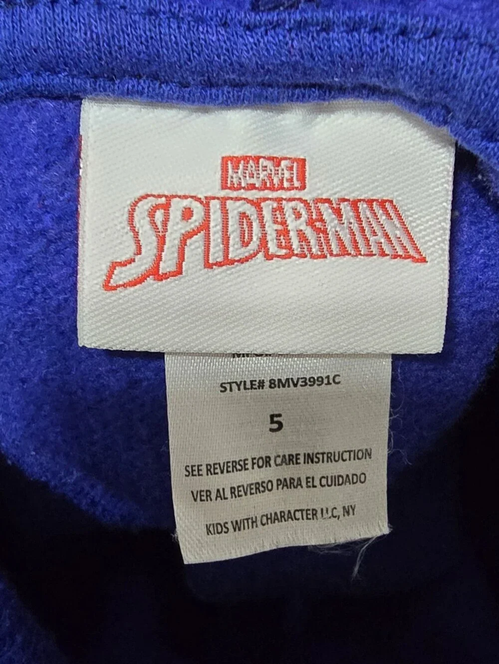 Marvel Blue and Red Spider Pullover Hoodie with Gray Joggers
